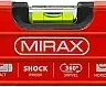 Уровень коробчатый усиленный MIRAX, утолщенный профиль, 3 противоударных ампулы (1 поворотная на 360 град), с ручками, 120 см 34603-120 купить в Челябинске