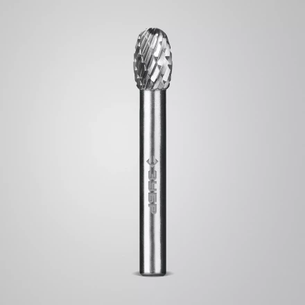 Зубр Твердосплавная борфреза E - овал, 8 х 13 мм, радиус 3.7 мм (28804-8-13) купить в Челябинске