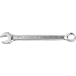 Ключ ЗУБР "ПРОФИ" гаечный комбинированный, Cr-V сталь, хромированный, 14мм 27022-14