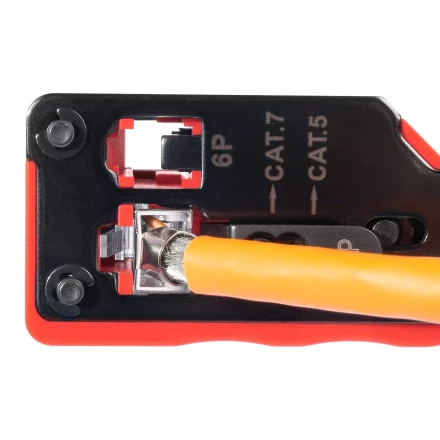 Кримпер многофункциональный КВТ JT-04А с 2 встроенными модулями для обжима RJ-45 (Cat 7), RJ-12, RJ-11 (89439) купить в Челябинске