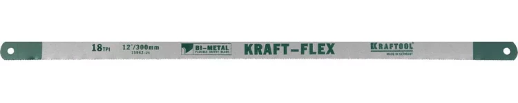 Полотно KRAFTOOL "KRAFT-FLEX" по металлу, Bi-Metal, 18TPI, 300 мм, 10 шт 15942-18-S10 купить в Челябинске