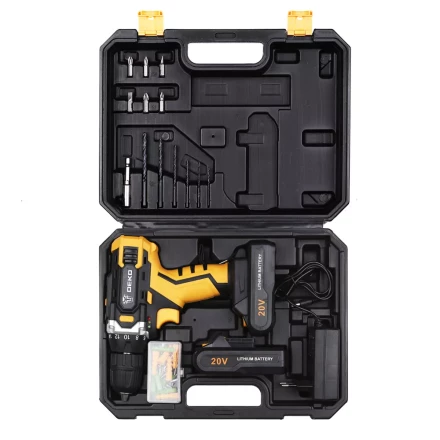 Дрель аккумуляторная DKCD20FU-Li DEKO + набор 63 инструмента, 063-4103 купить в Челябинске