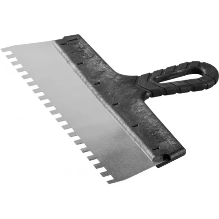 Шпатель ЗУБР &quot;МАСТЕР&quot; ФАСАДНЫЙ, нержавеющее полотно, 300мм, зуб 8х8мм 10078-30-08 купить в Челябинске