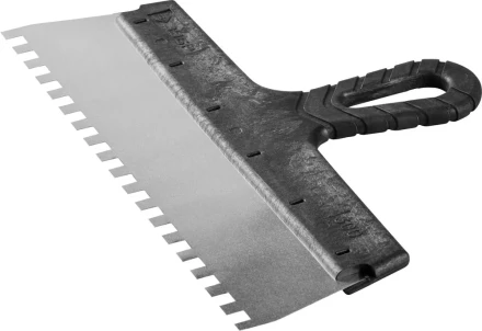 Шпатель ЗУБР &quot;МАСТЕР&quot; ФАСАДНЫЙ, нержавеющее полотно, 300мм, зуб 8х8мм 10078-30-08 купить в Челябинске