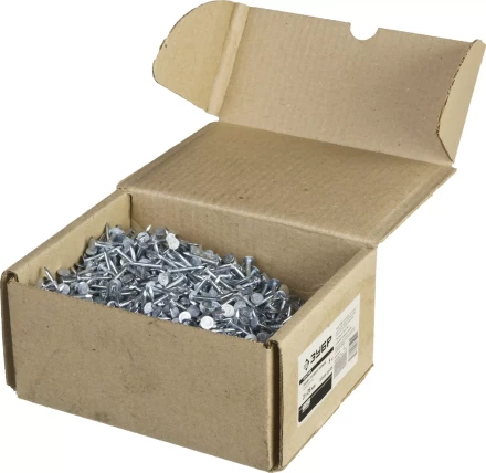 Гвозди ЗУБР &quot;МАСТЕР&quot; с большой потайной головкой оцинкованные чертеж №7811-7102, 3,0х25мм, 5кг 305090-30-025 купить в Челябинске