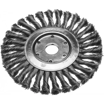 ЗУБР &quot;ПРОФЕССИОНАЛ&quot;. Щетка дисковая для УШМ, плетеные пучки стальной проволоки 0,5мм, 175х22мм 35190-175_z02 купить в Челябинске