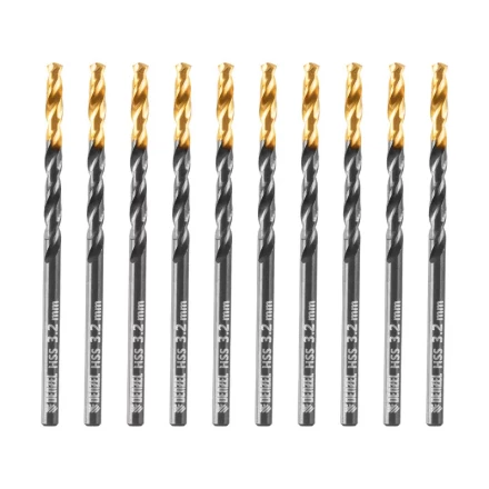 Сверло по металлу, 3,2 мм, HSS-Tin, Golden Tip, 10 шт. Denzel 717206 купить в Челябинске