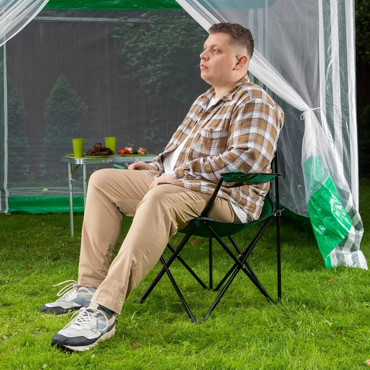 Стул складной с подлокотниками и подстаканником 81 х 51 х 86 см Camping Palisad 69608 купить в Челябинске