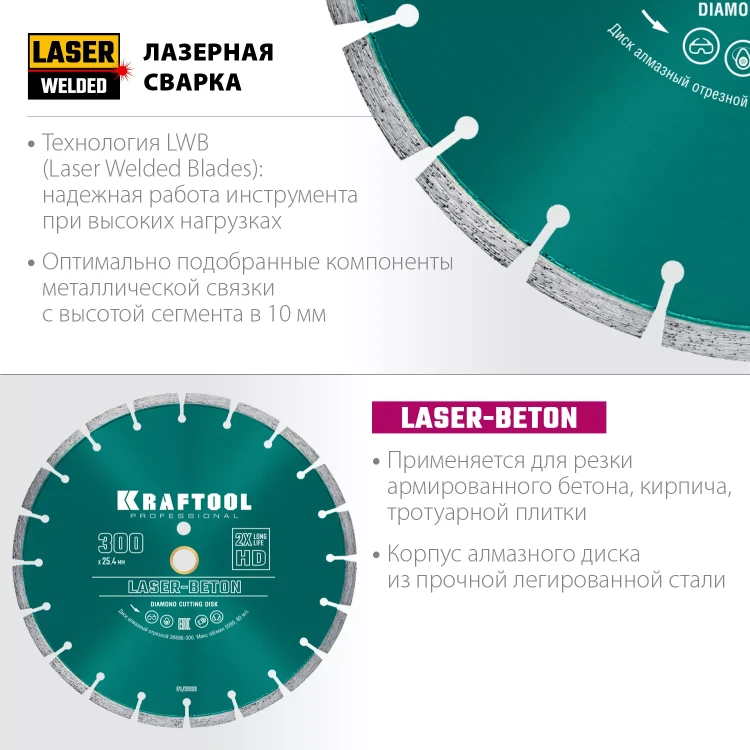 Диски алмазные отрезные для бетонорезов и швонарезчиков BETON 36686-300 купить в Челябинске
