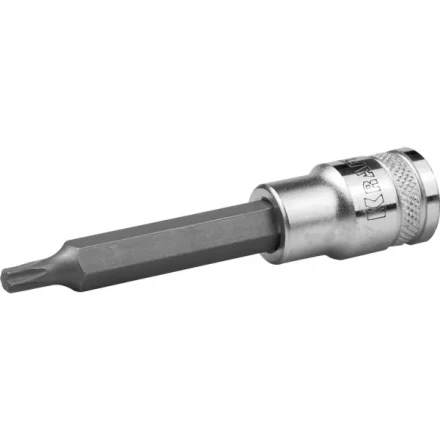 Торцовая бита-головка KRAFTOOL &quot;INDUSTRIE QUALITAT&quot;, удлиненная, материал S2, TORX, сатинированная, 1/2&quot;, Т27 27906-27_z01 купить в Челябинске