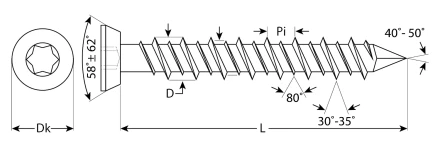 Шурупы ШБ-Х по бетону хроматированные промфасовка серия ПРОФЕССИОНАЛ купить в Челябинске