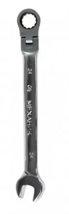 Ключ гаечный комбинированный 24х24 с шарниром и трещоткой 26419 купить в Челябинске