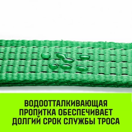 Трос буксировочный HITCH REGULAR масса авто 25т разрывная 75т 50м лента 50мм крюк-крюк (SZ071507) купить в Челябинске