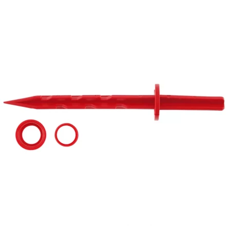 Колышек 20см с установочным кольцом для крепления укрывного материала и пленки 10шт красный PALISAD 64434 купить в Челябинске