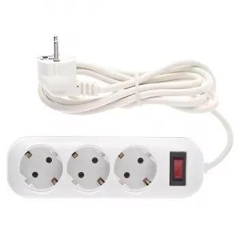 Удлинитель бытовой серия EF, с заземлением и выключателем, 5м, 3 роз., 10A Stern 95773 купить в Челябинске