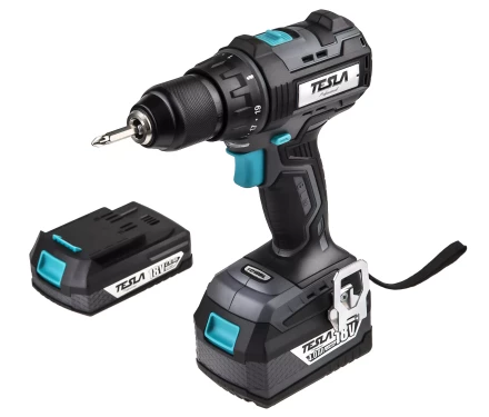 Аккумуляторная дрель TESLA TD18BL KITс кейсом купить в Челябинске