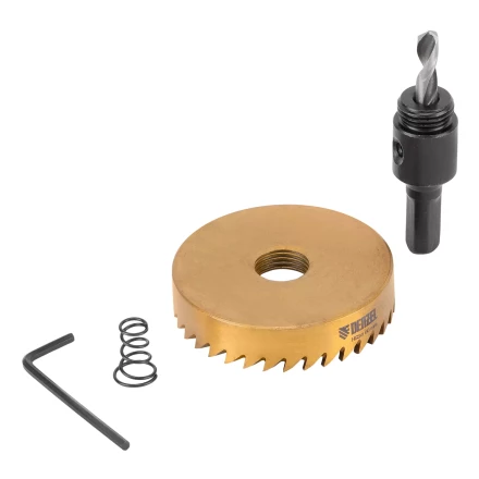 Коронка по металлу HSS, 60 мм, нитридтитановое покрытие Denzel 724119 купить в Челябинске