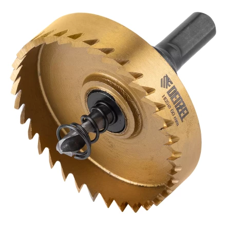 Коронка по металлу HSS, 60 мм, нитридтитановое покрытие Denzel 724119 купить в Челябинске