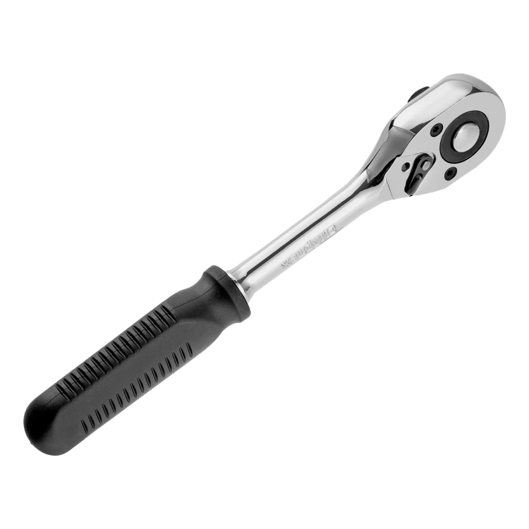 Ключ-трещотка 1/2", 45 зубьев, с быстрым сбросом, CrV, хром// Сибртех 14004 купить в Челябинске