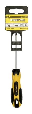 Отвертка шлицевая 0,6х3,0х75 мм Энкор 19500 купить в Челябинске