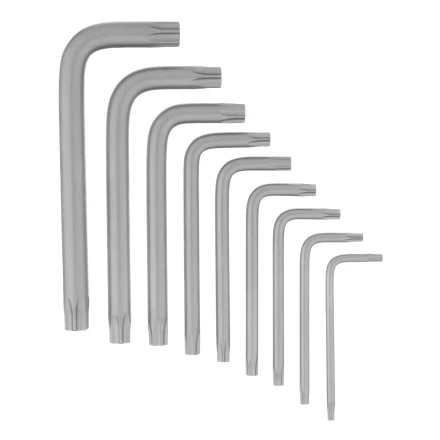 Набор ключей имбусовых Torx-Tempered, TT10-50, CrV, 9 шт. Сибртех 123707 купить в Челябинске