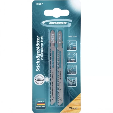 Полотна для электролобзика по дереву 2 шт 3145 GROSS 78267 купить в Челябинске