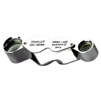 Лупа складная 10-ти и 20-кратная, D 18 мм, D 12 мм  SPARTA 913815 купить в Челябинске