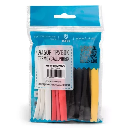 Набор термоусадочных трубок КВТ Колорит 6/3 (73636) купить в Челябинске