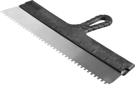 Шпатель ЗУБР &quot;МАСТЕР&quot; ФАСАДНЫЙ, нержавеющее полотно, 450мм, зуб 6х6мм 10078-45-06 купить в Челябинске