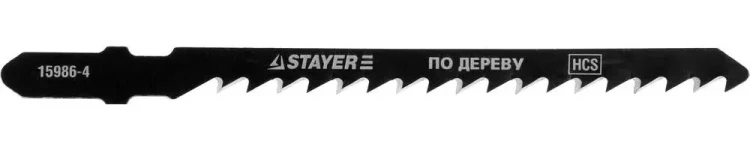 Полотна STAYER "PROFI", T244D, для эл/лобзика, HCS, по дереву, ДВП, ДСП, фигур. рез, EU-хвост., шаг 4мм, 75мм, 2шт 15986-4_z01 купить в Челябинске