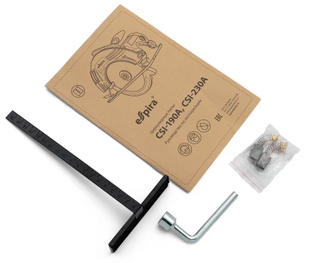 Пила циркулярная ESPIRA CSI-190A (ф190 мм, 220-240В,50/60 Гц, мощность 1250 Вт, 5000 об/мин), 401251 купить в Челябинске