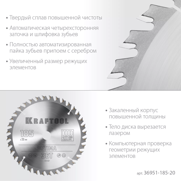 Диск пильный OPTIMA, повышенный ресурс 36951-185-20 купить в Челябинске