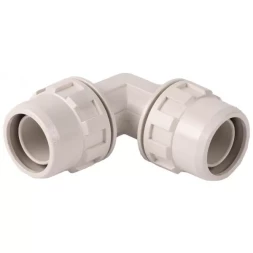 Соединитель ЗУБР &quot;ШиреФит&quot; угловой 90° &quot;штуцер с гайкой - штуцер с гайкой&quot;, 32мм 51492-32