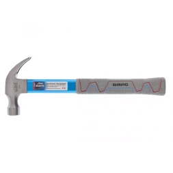 Молоток-гвоздодер 370г фибергласовая обрезиненная рукоятка алюминиевая защита БАРС 10455