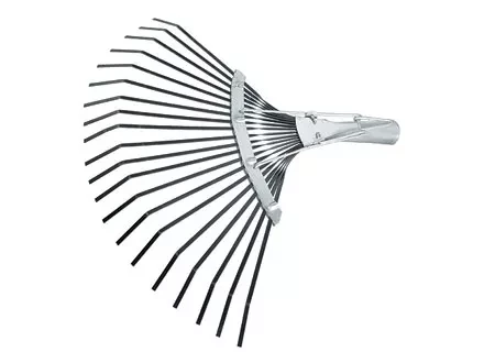 Грабли веерные 20 зубьев без черенка оксидированные плоский зуб  СИБРТЕХ Россия 61778 купить в Челябинске