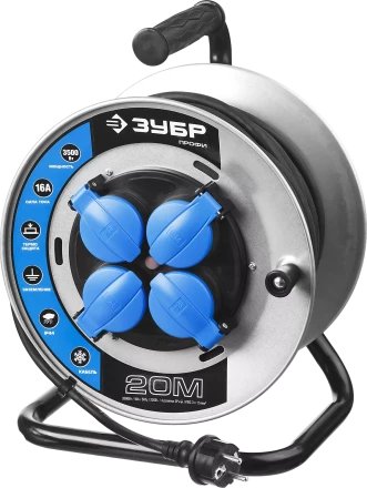 Удлинители на катушке силовые провод КГ 3х15 мм2 серия ПРОФЕССИОНАЛ купить в Челябинске