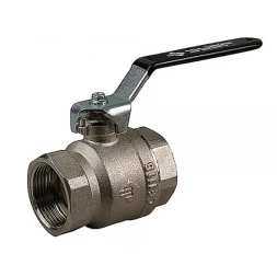 Кран шаровой ЗУБР полнопроходной "мама-мама", ручка, хромиров латунь, 2" 4-51320-C-2