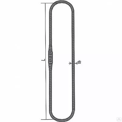 Строп канатный кольцевой СКК 25 т L=8 м  заплет на станке купить в Челябинске