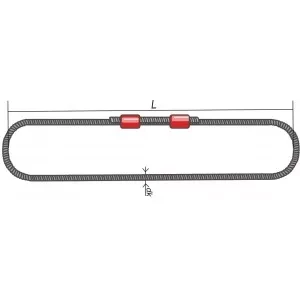 Строп канатный кольцевой СКК 25 т L=8 м  заплет на станке купить в Челябинске