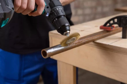 Кордщетка HAMMER плоская 50мм для дрели гофрированная латунированная сталь (207-205) купить в Челябинске