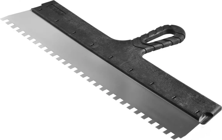 Шпатель ЗУБР "МАСТЕР" ФАСАДНЫЙ, нержавеющее полотно, 450мм, зуб 8х8мм 10078-45-08 купить в Челябинске
