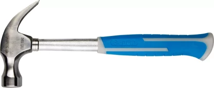 Молоток-гвоздодер ЗУБР цельнометаллический, с двухкомпонентной пластиковой рукояткой, 450г 20250-450_z01 купить в Челябинске