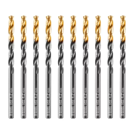 Сверло по металлу, 4,2 мм, HSS-Tin, Golden Tip, 10 шт. Denzel 717210 купить в Челябинске