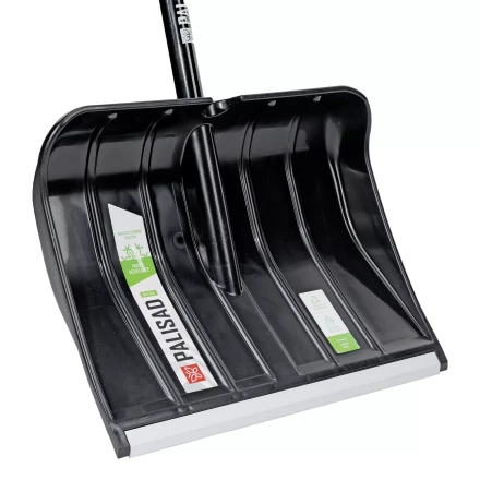 Лопата для уборки снега Palisad 61798, полипропилен, 455х345х1330 мм, алюминиевый черенок, BASE купить в Челябинске