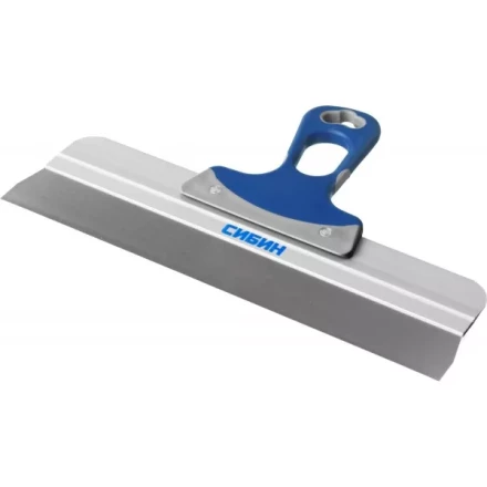 Шпатель СИБИН ФАСАДНЫЙ нержавеющий, алюминиевая направляющая, 2к ручка, 350мм 10085-35 купить в Челябинске