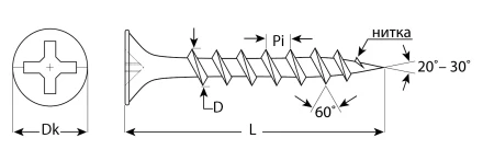 Саморезы СГД гипсокартон-дерево промфасовка серия ПРОФЕССИОНАЛ купить в Челябинске