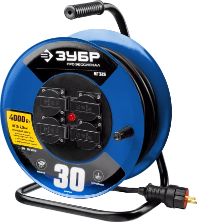 Профессиональные удлинители на стальной катушке КГ 325 силовые серия ПРОФЕССИОНАЛ купить в Челябинске