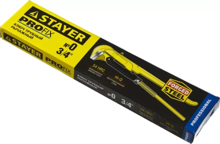 Ключ трубный STAYER &quot;PROFI&quot; рычажный, кованый, прямые губки, № 0, 3/4&quot; 27311-0 купить в Челябинске