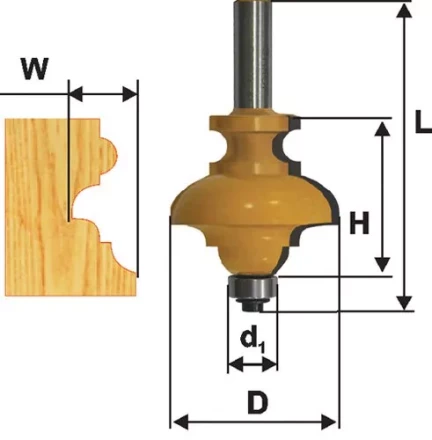 Фреза кромочная фигурная мультипрофиль хв.12мм 46406 купить в Челябинске