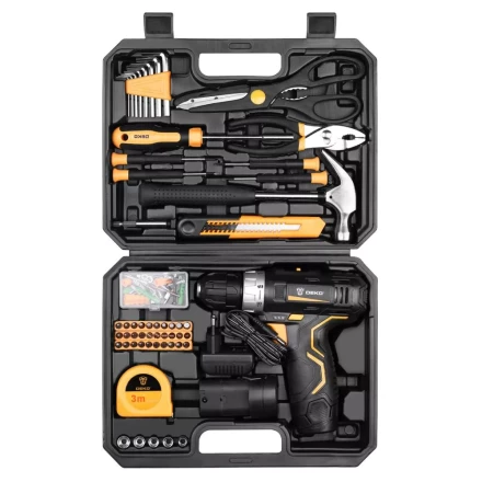 Дрель аккумуляторная DEKO GCD12DU3, 063-4133 + набор 104 инструмента купить в Челябинске